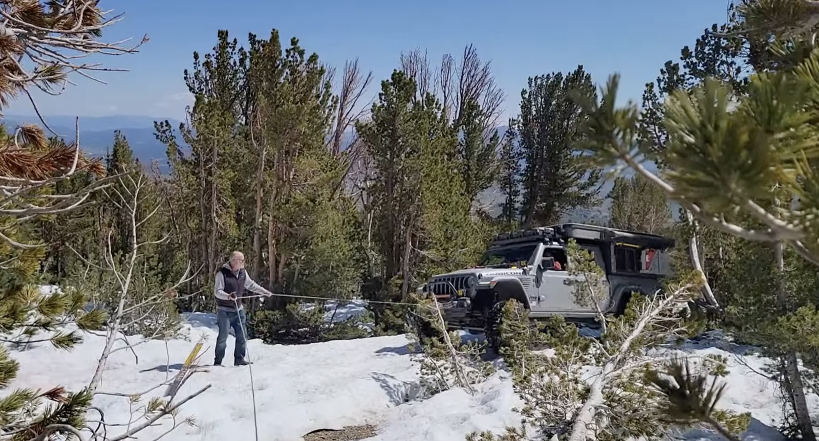 Winching recovery example